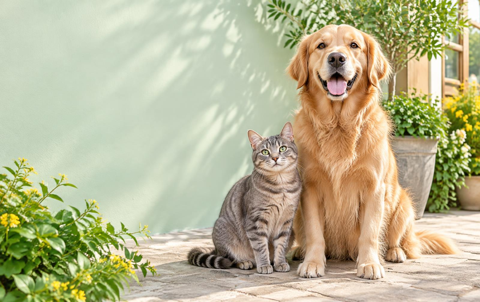 Un chien et un chat ensemble, visuel d’ambiance Sples